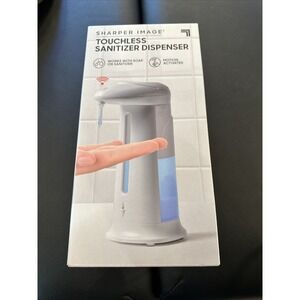 Touchless Soap Sanitize Dispenser Motion Activate Hands Free White Sharper Image